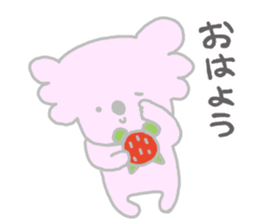 It is a koala leisurely 3 strawberry sticker #7678706