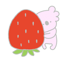 It is a koala leisurely 3 strawberry sticker #7678712