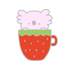 It is a koala leisurely 3 strawberry sticker #7678713