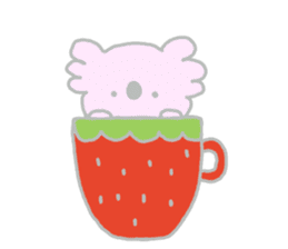 It is a koala leisurely 3 strawberry sticker #7678713