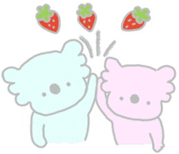 It is a koala leisurely 3 strawberry sticker #7678714