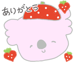 It is a koala leisurely 3 strawberry sticker #7678715
