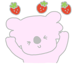 It is a koala leisurely 3 strawberry sticker #7678716