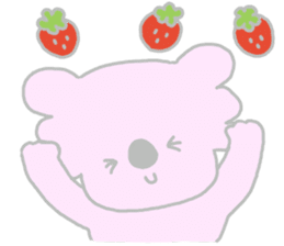 It is a koala leisurely 3 strawberry sticker #7678716