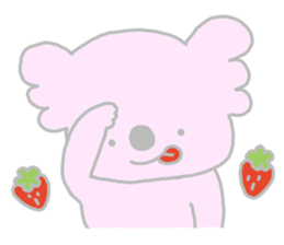 It is a koala leisurely 3 strawberry sticker #7678717