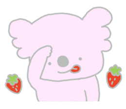 It is a koala leisurely 3 strawberry sticker #7678717