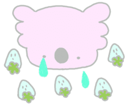 It is a koala leisurely 3 strawberry sticker #7678720