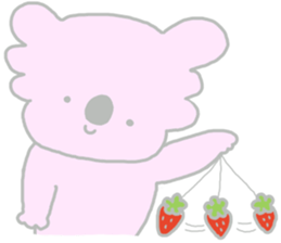 It is a koala leisurely 3 strawberry sticker #7678724