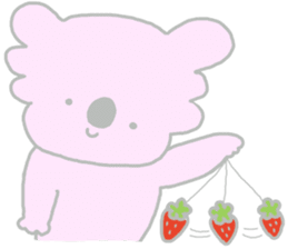 It is a koala leisurely 3 strawberry sticker #7678724