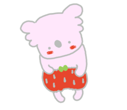 It is a koala leisurely 3 strawberry sticker #7678726