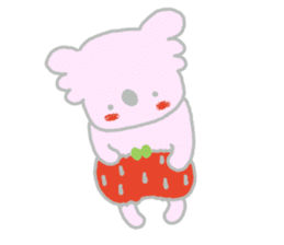 It is a koala leisurely 3 strawberry sticker #7678726