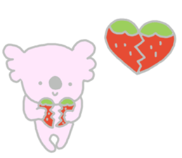 It is a koala leisurely 3 strawberry sticker #7678727