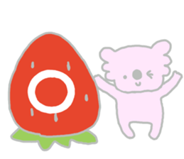 It is a koala leisurely 3 strawberry sticker #7678728