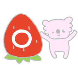 It is a koala leisurely 3 strawberry sticker #7678728