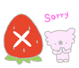 It is a koala leisurely 3 strawberry sticker #7678729