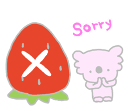 It is a koala leisurely 3 strawberry sticker #7678729