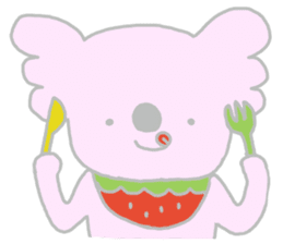 It is a koala leisurely 3 strawberry sticker #7678730