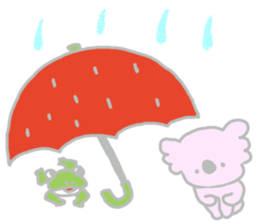 It is a koala leisurely 3 strawberry sticker #7678733