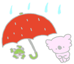 It is a koala leisurely 3 strawberry sticker #7678733