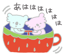 It is a koala leisurely 3 strawberry sticker #7678734