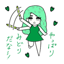 idol otaku-chan 3 -green- sticker #7679620