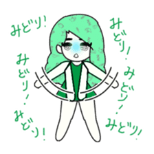 idol otaku-chan 3 -green- sticker #7679627