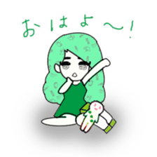 idol otaku-chan 3 -green- sticker #7679640