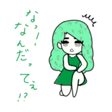 idol otaku-chan 3 -green- sticker #7679647