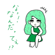 idol otaku-chan 3 -green- sticker #7679647