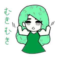 idol otaku-chan 3 -green- sticker #7679651