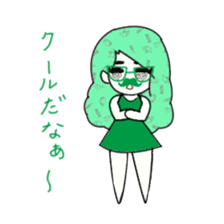 idol otaku-chan 3 -green- sticker #7679652