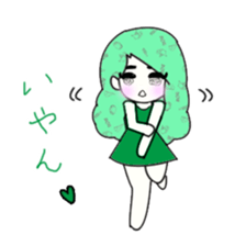 idol otaku-chan 3 -green- sticker #7679653