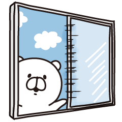 Sticker of a white bear.