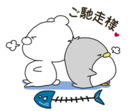 Sticker.penguin and bear sticker #7680859