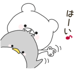 Sticker.penguin and bear sticker #7680867