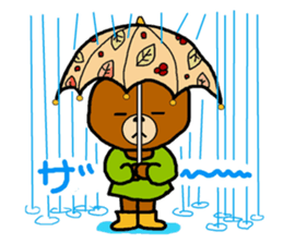 Autumn of a bear and Halloween sticker sticker #7681328