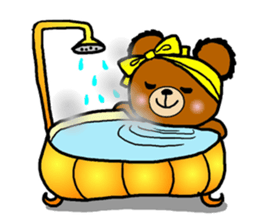 Autumn of a bear and Halloween sticker sticker #7681351