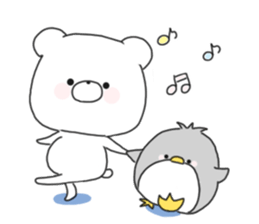 Sticker.penguin and bear2 sticker #7681465