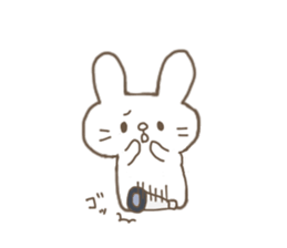 The rabbit is looking. sticker #7682041