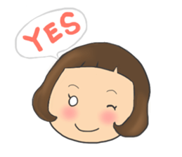 A girl who cut bangs too much sticker #7682608