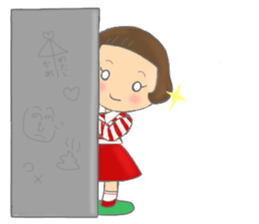 A girl who cut bangs too much sticker #7682614