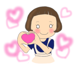 A girl who cut bangs too much sticker #7682615