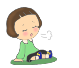 A girl who cut bangs too much sticker #7682626