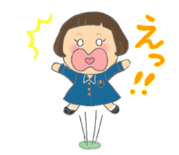 A girl who cut bangs too much sticker #7682627