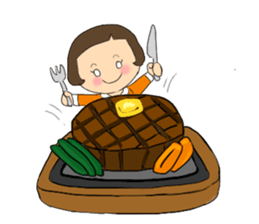 A girl who cut bangs too much sticker #7682629