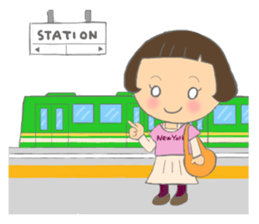 A girl who cut bangs too much sticker #7682636