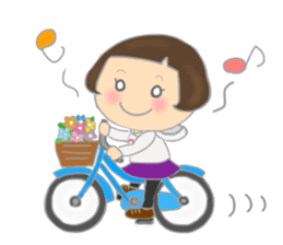 A girl who cut bangs too much sticker #7682638