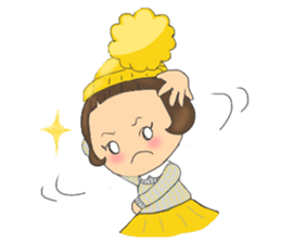 A girl who cut bangs too much sticker #7682641