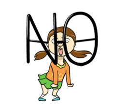 Japanese glasses girl sticker #7683151