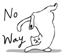 White eyed cat (English Ver.) sticker #7683285